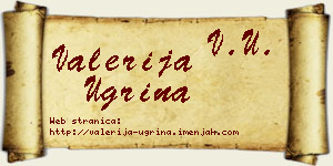 Valerija Ugrina vizit kartica